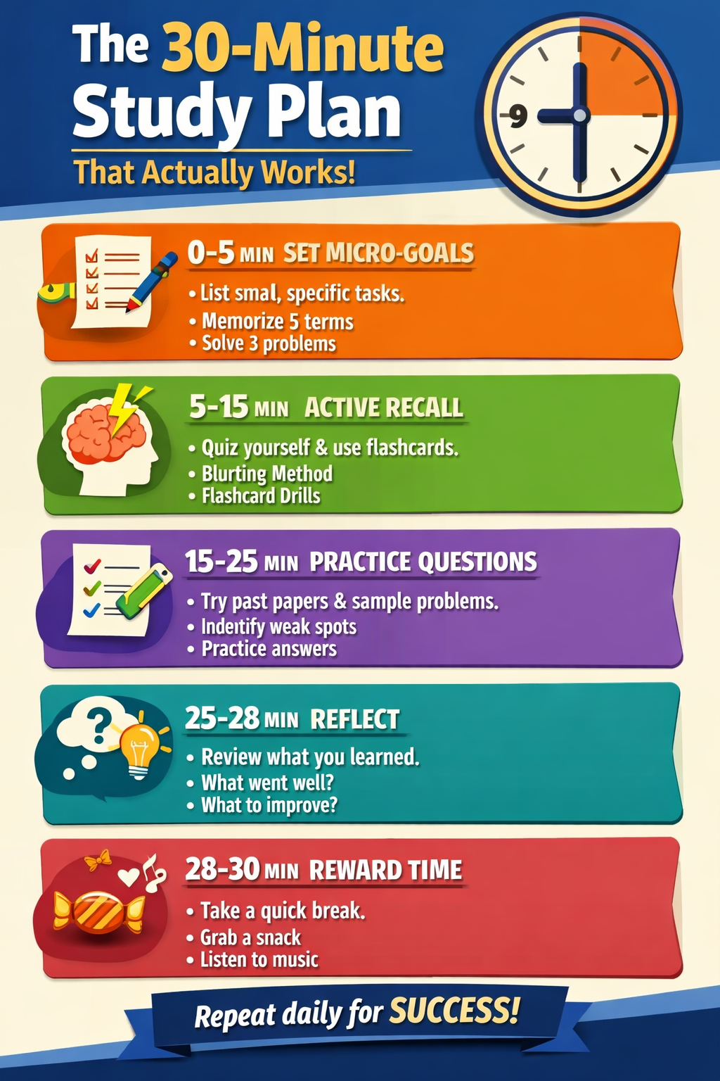 30 Minute Study Plan.